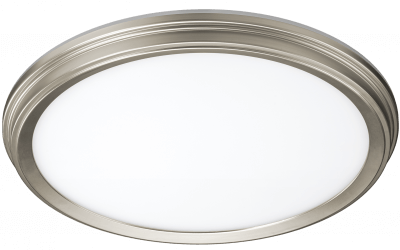56572114 – 11″ Snap-Fit LowPro Color Preference® Flushmount with Warm 2000K Night Light – Brushed Nickel Finish